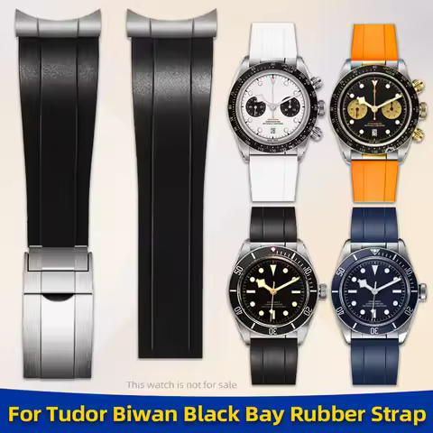 High Quality Watch band 20MM 21mm 22mm For Tudor Biwan Black Bay M79230R M79363N series Metal Curved