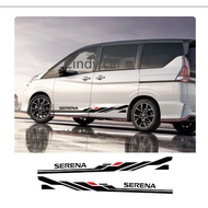 2PCS Car Side Door Stickers For Nissan Serena C23 C24 C25 C26 C27 Accessories Tuning Long Stripes Gr