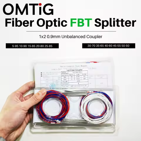 10PCS 10/90 20/80 30/70 40/60 50/50 5/95 15/85 25/75 35/65 45/55 1x2, 0.9mm, Fiber Optic Splitter,