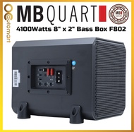 MB Quart 8" x 2" Bass Box Active SubWoofer 4100 Watts Woofer Built in Amplifier With Box F802