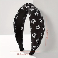 1pc Headband, Colorful Cloth Knotted Rugby Football Knit Headband