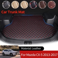 for Mazda CX-5 CX5 CX 5 KE 2013~2017 Leather Boot Liner Cargo Rear Trunk Mats Luggage FLoor Tray Waterproof Carpet Accessories
