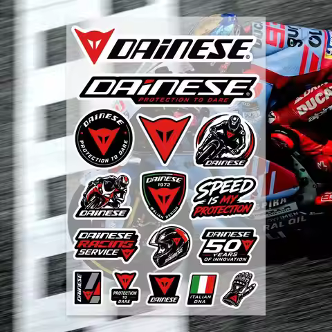 D-DAINESE Decal Set High Quality Printed and Cut Stickers Motorcycle Sticker