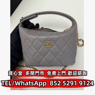 高價回收 香奈兒/Chanel 26p 灰色荔枝牛皮金扣飯盒包，名牌手袋，包包，單肩包，錢包，CHANEL香奈兒，HERMES愛瑪仕，LV路易威登，Dior迪奧，Gucci古馳，BottegaVene