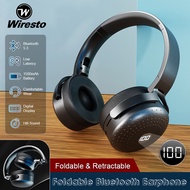 Wiresto  M10 Headphones Bluetooth Wireless Folding Headphone LED Digital Display Stereo Bluetooth Headphones HiFi Stereo Sound Gaming Bluetooth Headset 