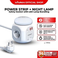 Vivan VPS-H008A 7-in-1 Socket 4000W Copper Core Electrical Plug Safety Socket Original 1.5m Extensio