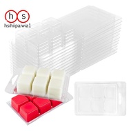 30pcs Wax Melt Container Clamshell Packaging Mold Box 6 Cavity Clear Plastic Cube Tray Wax Melt Clam