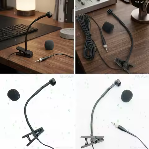E600 Cardioid Instrument Microphone for Sennheiser G2 G3 G4 G5, Clip-On Saxophone Mic with 3.5mm Ste