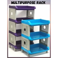 Rak Plastik Serbaguna Bertingkat Segi Empat Rak / Stackable Rectangle Multipurpose Rack / Rak Pelbag