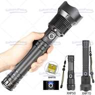 senter terang jarak jauh/LED Flashlight Paket /Lampu Senter LED Baterai Li-ion 18650 Flashlights USB