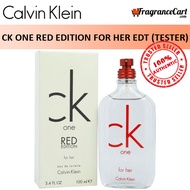 Calvin Klein cK One Red Edition for Her EDT for Women (100ml Tester) Eau de Toilette [Brand New 100% Authentic Perfume/Fragrance]