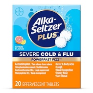 Alka-Seltzer Plus Severe Non-Drowsy Cold & Flu PowerFast Fizz Citrus Effervescent Tablets 20 Count (