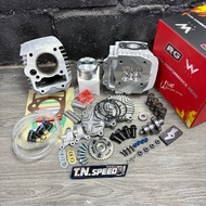 ชุดเสื้อฝา RG 4วาล์ว พร้อมลูกสูบ ขนาด 56-67 ใส่เวฟ125 RSX คาบูทุกปี/125i บังลม.
