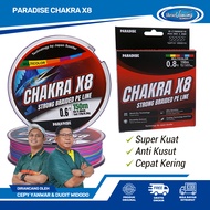 PE Chakra X8 Paradise Series 300M – Senar Pancing Braided Warna-Warni Kuat & Tahan Gesek | SPE