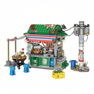 Loz | Hong Kong Style Street Food Stall Mini Scene Japanese Takoyaki Models Building Blocks