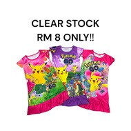 KID GIRL PRINCESS DRESS/SLEEPDRESS/CARTOON DRESS/BAJU DRESS KANAK-KANAK/BAJU TIDUR ANAK CLEAR STOCK/