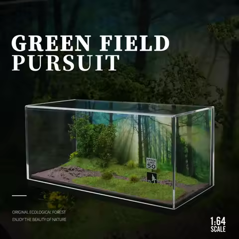 Car Garage Diorama Model Original Design Forest Trail Miniature Scene - Realistic Diorama for 1:64 D