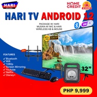 HARI TV 32inch Smart Android 12 w/ BLUETOOTH w/ Hari Musika w/ Mic & Hari Wireless Keyboard & Mouse