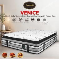 Free Shipping LUCREZIA Venice 14 inch Italy Tech Pocket Spring with Foam Box Mattress / Tilam