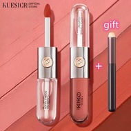 ลิปกลอสสองหัว Kiko ลิปเคลือบริมฝีปากลิปสติกแบบไม่ติดถ้วยไม่ติดทนลิปสติกที่เลือน