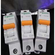 MCB SCHNEIDER 1PHASE; 20A,25A