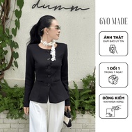 GYOMADE women's black round neck vest made of high-quality Ford Cotton, sewn in 2 layers with should