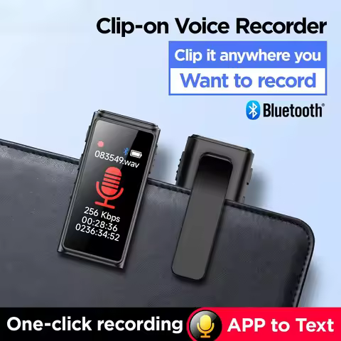 Digital Audio Voice Recorder Mini Portable AI Speech To Text Clip on Recording Pen HD Noise Cancelli