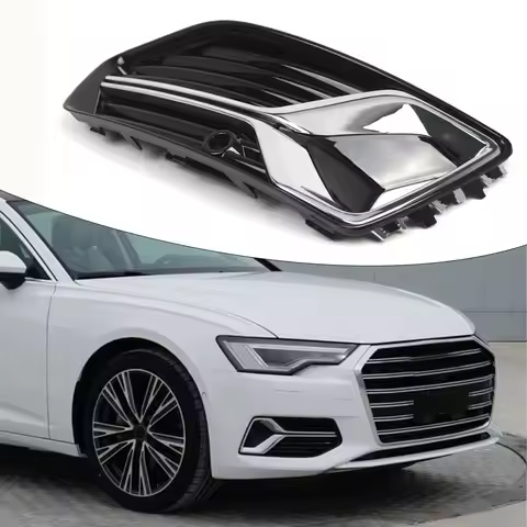 For A6 C8 Saden 2019-2023 Front Fog Light Bumper Grille Trim Vent 4K0807648D 4K0807647D 4K0807647 Au