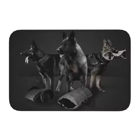 German Shepherd Dog Floor Door Bath Kitchen Mat Anti-Slip Outdoor GSD Animal Doormat Bedroom Balcony