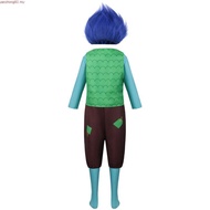 YB1 Trolls Poppy Branch Cosplay Costume Wig Dress Kids Adult Cartoon Fairy Uniform Halloween Party C