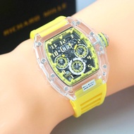 Jam tangan pria Fashion Sporty Body Transparan RM1500 Tanggal aktif Free Headsetbox dan baterai ca