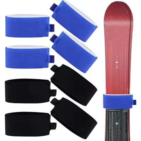 Adjustable Snowboard Nylon Strap Ski Wraps Straps Snowboard Fasteners Accessories EVA Protective Pad