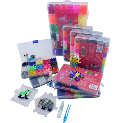 Spray beads puzzle Crystal color DIY beads water spray set ball games 3D puzzle handmade magic toys 