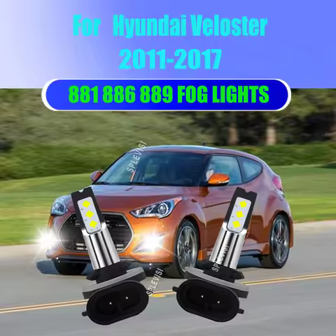881 Diamond Cut LED Fog Lights LED Fog Light Conversion Kit,Pack of 2 For Hyundai Veloster 2011 2012