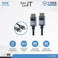 NYK 8K Gold Display Port DP Cable Original