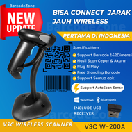2D WIRELESS BARCODE SCANNER VSC W-200A STAND (QR-CODE E-FAKTUR PDF)
