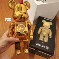 Bearbrick - Hiroshi Fujiwar@ Flash Ver. 400% 28cm Gear Joint Electroplated High Quality Anime Action Figures / Toy / GK / Collection / Gift