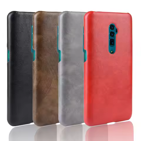 Oppo Reno 5G Case Retro PU Leather Litchi pattern Skin Protective Hard Bag Cover For Oppo Reno 5G Re