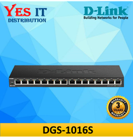 D-Link 16 Ports Slim Dimension Gigabit Desktop Switch (DGS-1016S)