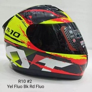 HELM KYT R10 SERI 3 AQUA PAKET GANTENG PULL MOTIP