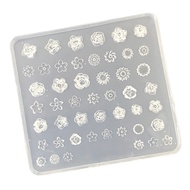 Seas Transparent Floral Cavity Nail Mold for DIY Nail Art Silicone Flower Charm Form for Small Resin