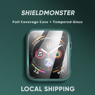 ShieldMonster iWatch Case with Screen Protector Tempered Glass Case for 45mm 41mm 38MM 40MM 42MM 44MM