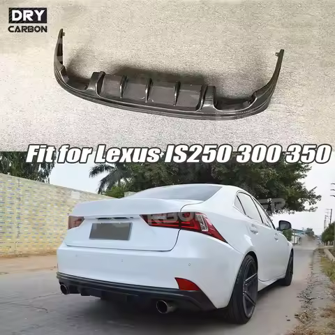 Carbon Fiber Rear Bumper Lip Diffuser Spoiler for Lexus IS250 300 350 IS F Sport Sedan 4 Door 2014 2