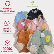 Women's 2-Layer Suede Crochet C-shaped Logo Embossed in Many Colors, Easy to Choose, Loose Form, Com