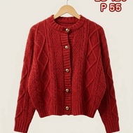 MERAH Thick Red Cardigan