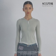 SCULPTOR Eyelet Zip-Up Hoodie