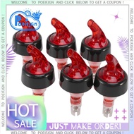 6 Pcs Measure Liquor Pourer,Plastic Measured Liquor Pourer Measuring Chamber Pourer Pour Spout Stopp