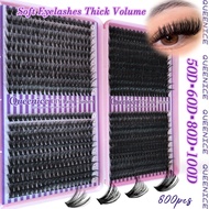 DIY Eyelash Extension Individual Cluster Lashes Natural Extra Thick Volume DIY at Home Cluster Eyela