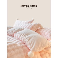 LOVEY COSY Korean Light Luxury New Style Milk Fluff Ball Decoration Main Bed Plus Fleece Thickened B