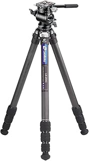 Leofoto LS-254C+BV-1R Carbon Tripod + Video Head Set, Arca-Swiss Compatible, Authorized Dealer